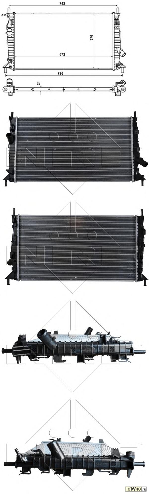 радиатор охлаждения двигателя ford focus 1.6 05-