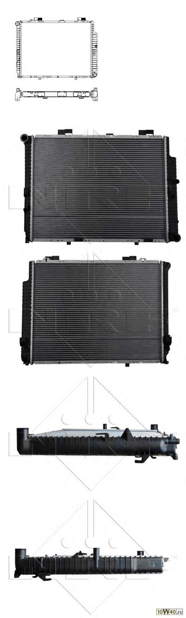 радиатор охлаждения двигателя mercedes e-series 2.7d 96-
