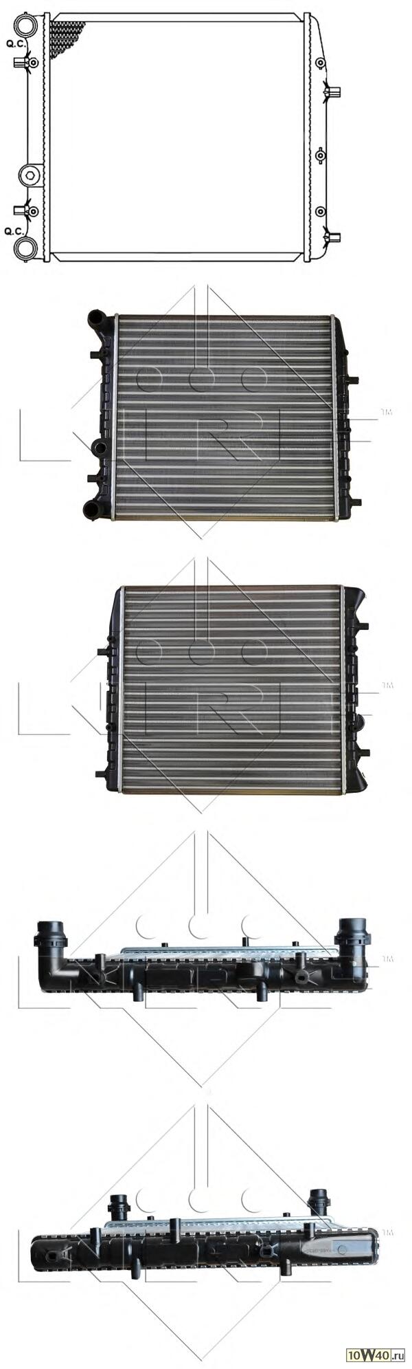 Радиатор VAG Fabia, Polo МКПП (-AC) 99-