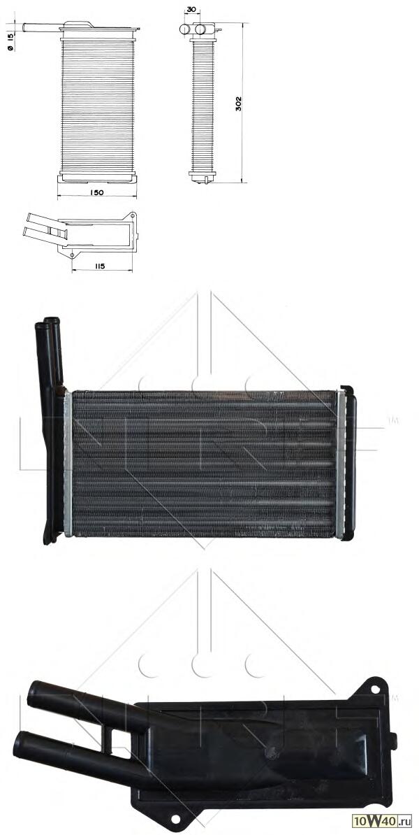 Радиатор отопителя FORD: ESCORT 1.1-1.8D 80-90