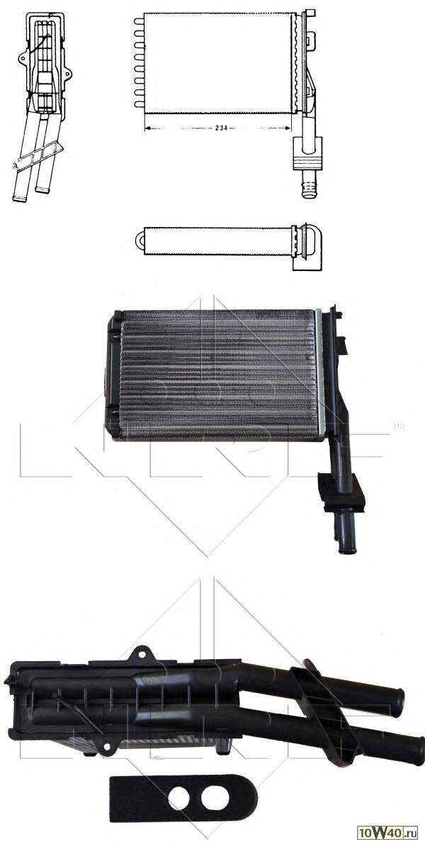 радиатор отопителя renault 21 2.0 86-