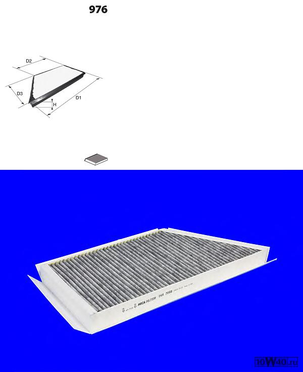 фильтр салона peugeot 206 с актив.углем