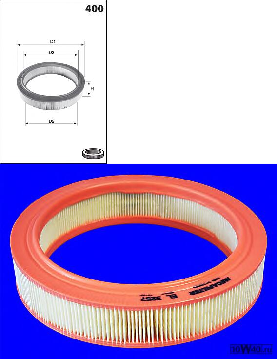 фильтр воздушный  Ford Sierra 1.3-2.0 82-93, Skoda Favorit/Forman/Felicia 1.3 89>