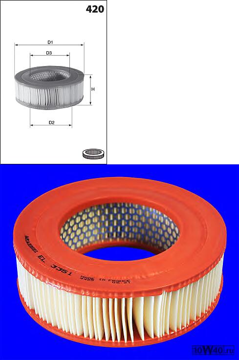 фильтр воздушный  Toyota Corolla 1.3 <83 / Starlet 1.3 <84