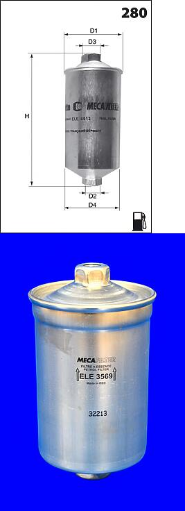 фильтр топливный ford / saab / volvo