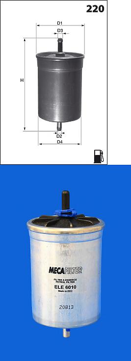 фильтр топливный  Renault Espace 3.0 96-00/Laguna 1.8-3.0i 93-96/Safrane 2.0/2.5/2.9 96>