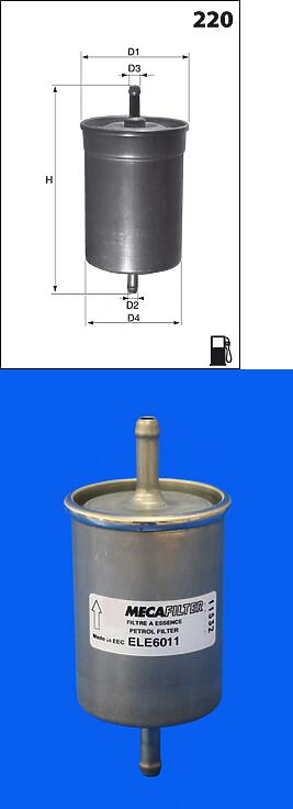 фильтр топливный  Opel Astra/Vectra,Citroen Xantia,VW Polo 1.4-2.0 88>