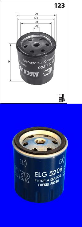 фильтр топливный  MB W123/W460/W463 2.0D-3.0D/TD <92