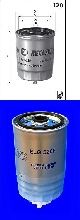 фильтр топливный fiat / peugeot / citroen 1.9-2.8d 1997=>