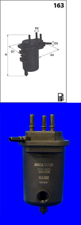фильтр топливный  Renault Megane/Scenic 1.5DCI 02>