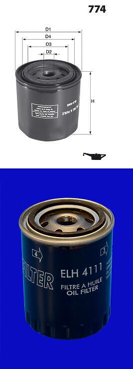 фильтр масляный citroen cx i-II 2.5d 1983 =>