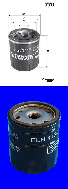 фильтр масляный bedford cadillac chevrolet daewoo opel zaz (3a3)