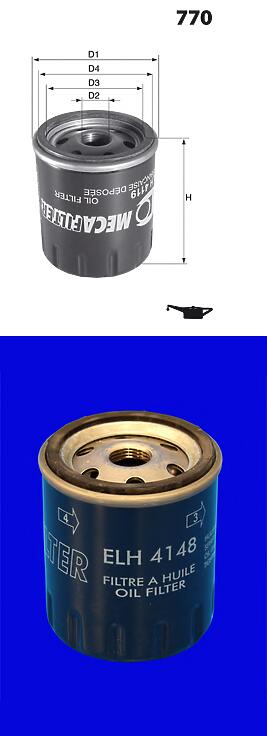 фильтр масляный bmw 3,5-серии e21,30,12,28 4цил.
