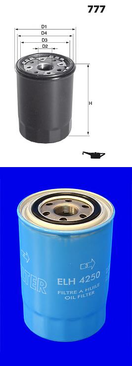 фильтр масляный  Mitsubishi Pajero 2.8TD/3.2Di-D 94>