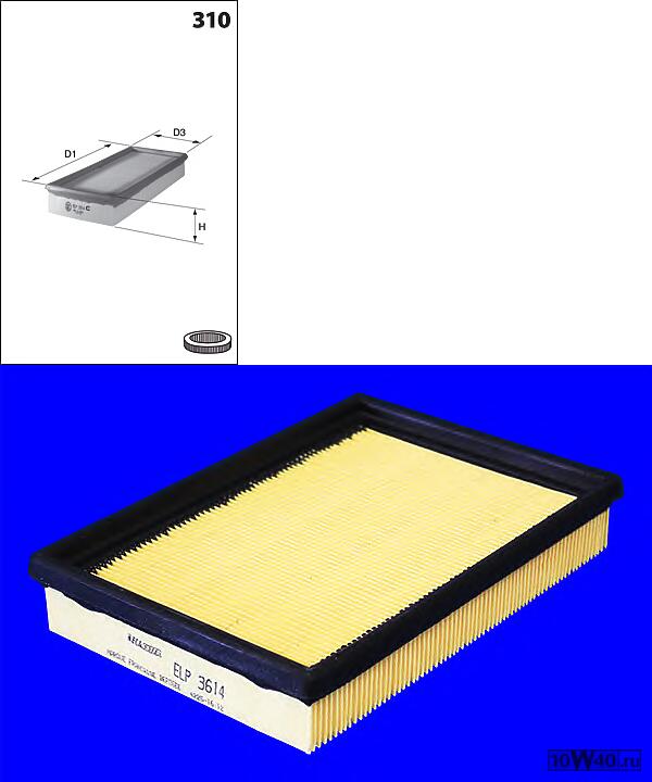 фильтр воздушный  Ford Escort/Orion 1.6i 89-90