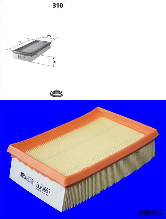 фильтр воздушный  Renault Laguna/Safrane 2.0i & 16V 95>