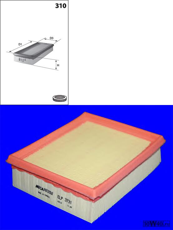 фильтр воздушный  Peugeot 206/306/406 1.9Di/2.0 & 16V 98>