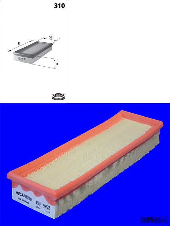 фильтр воздушный  Citroen C3 1.1i/1.4i 02>