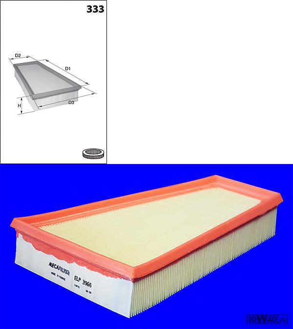 фильтр воздушный  Citroen Xsara/Berlingo 2.0HDi 99>, Peugeot 306 2.0HDi 99>