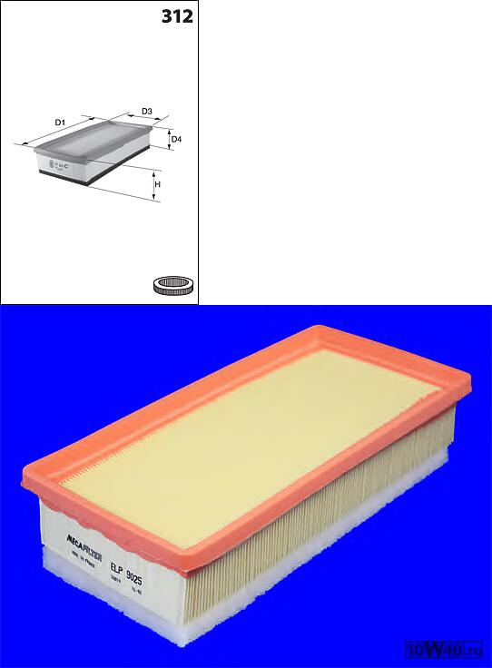 фильтр воздушный  Citroen C5 2.0HDi/2.2HDi 04>, Peugeot 407 2.0HDi 04>