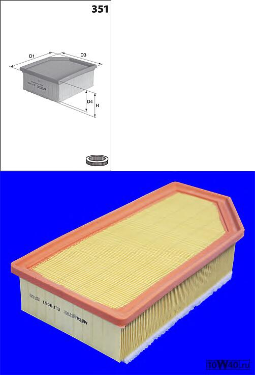 фильтр воздушный  Citroen C6, Peugeot 407 2.7HDI 05>