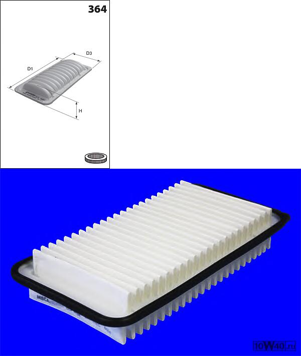 фильтр воздушный toyota corolla 1.9 / 2.0 d 2000=>