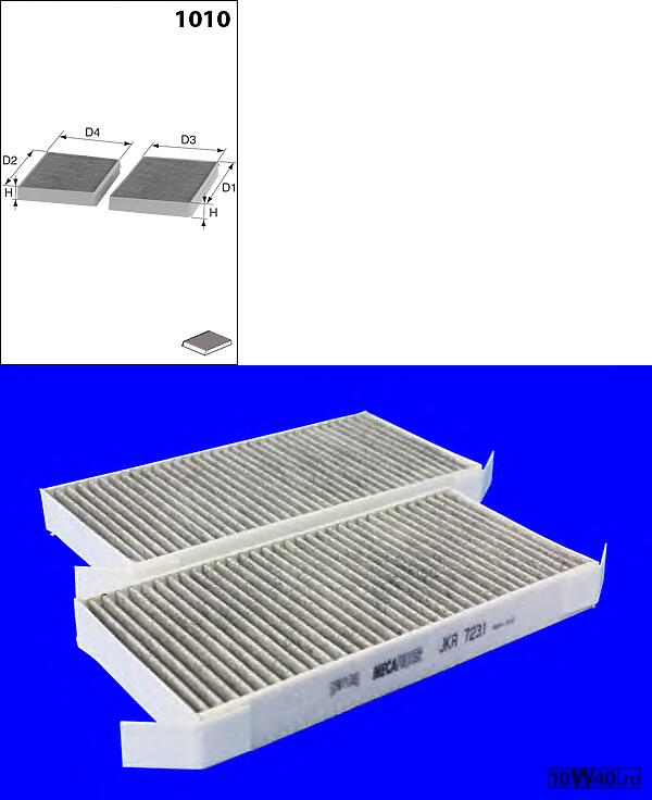 Код оригинала: 272770001R / 272772951R, <BR>фильтр салона угольный Renault Laguna all 07>