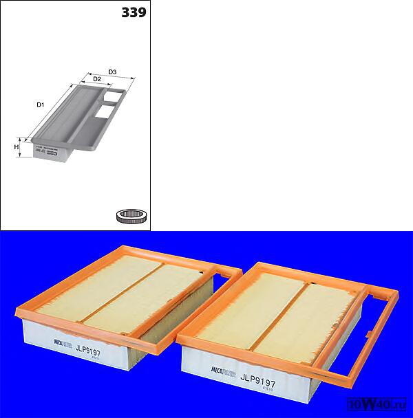 фильтр воздушный mb w220 / 221 (комплект 2 фильтра)