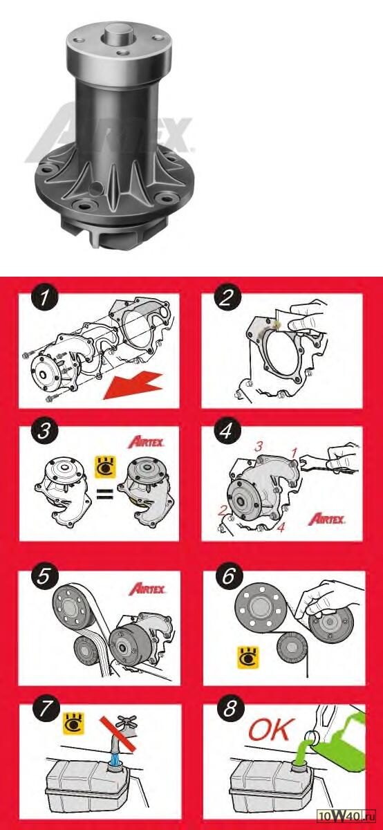 помпа водяная mercedes 107 114...-seat