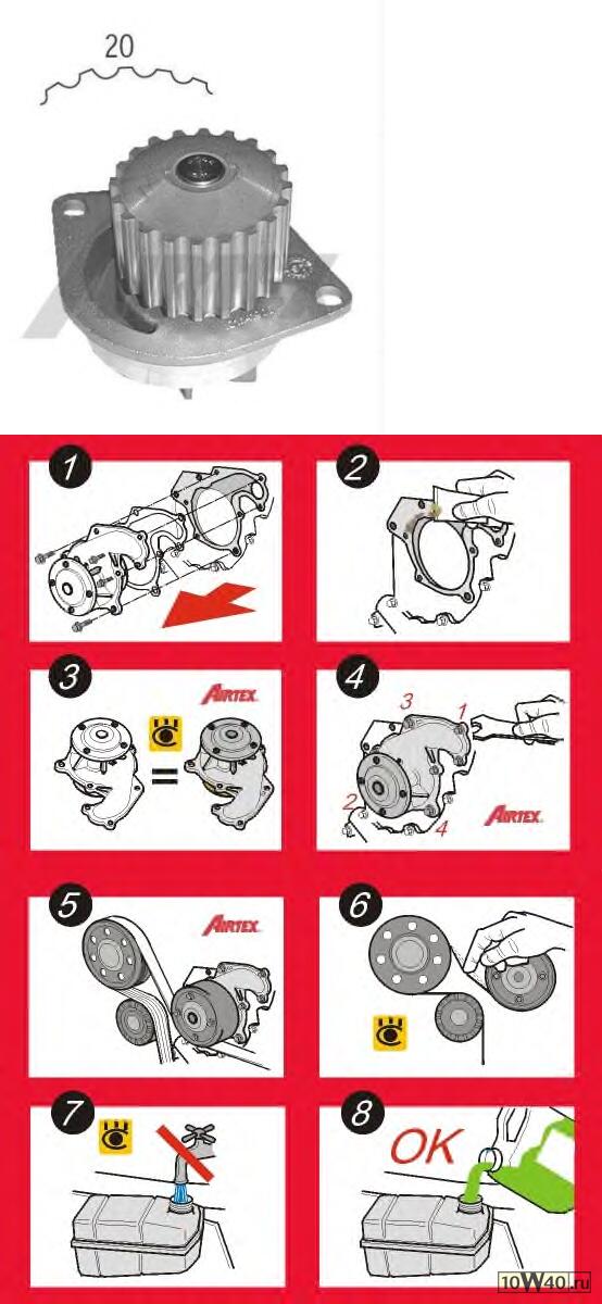 помпа водяная psa 1.4 1.6