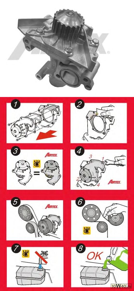 помпа водяная citroen c5 1.8 / 2.0 16v