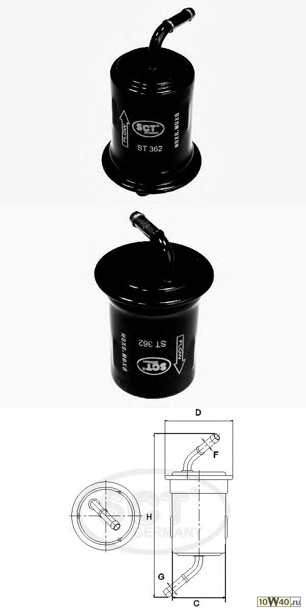 топливный фильтр mazda 626 2.0 / 2.2 87-98 / clarus