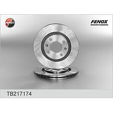 FENOX TB217174 (00004246W6 / 169002
 / 169002) диск тормозной передний Citroen (Ситроен) berlingo, Peugeot (Пежо) 206, 306, partner 96-08 tb217174