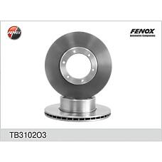 FENOX TB3102O3 (3302003501077000 / 33023501077 / TB3102O3) диск тормозной вентилируемый | перед прав / лев |