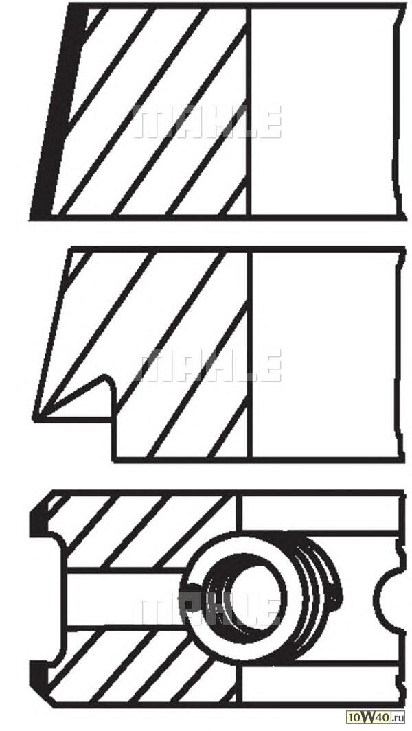 Кольца поршневые 1шт AUDI. VW 1.8 20V ADR =81 1.5x1.75x2 std 94>