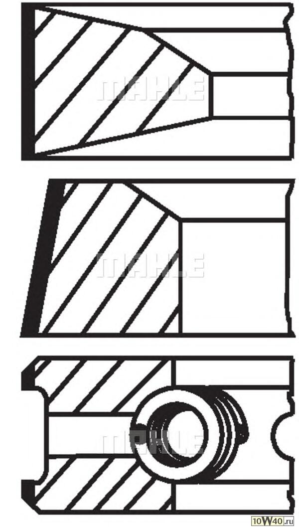 Код оригинала: 0640G9, <BR>кольца поршневые Citroen XM, Peugeot 605 2.5TD 94> d92x3x1.75x3.5 std (1)