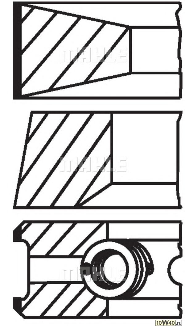 кольца поршневые d80x2.5x2x3.5 +0.25 (1)\ bmw e30 / e28 / e34 2.4d / td 83-93