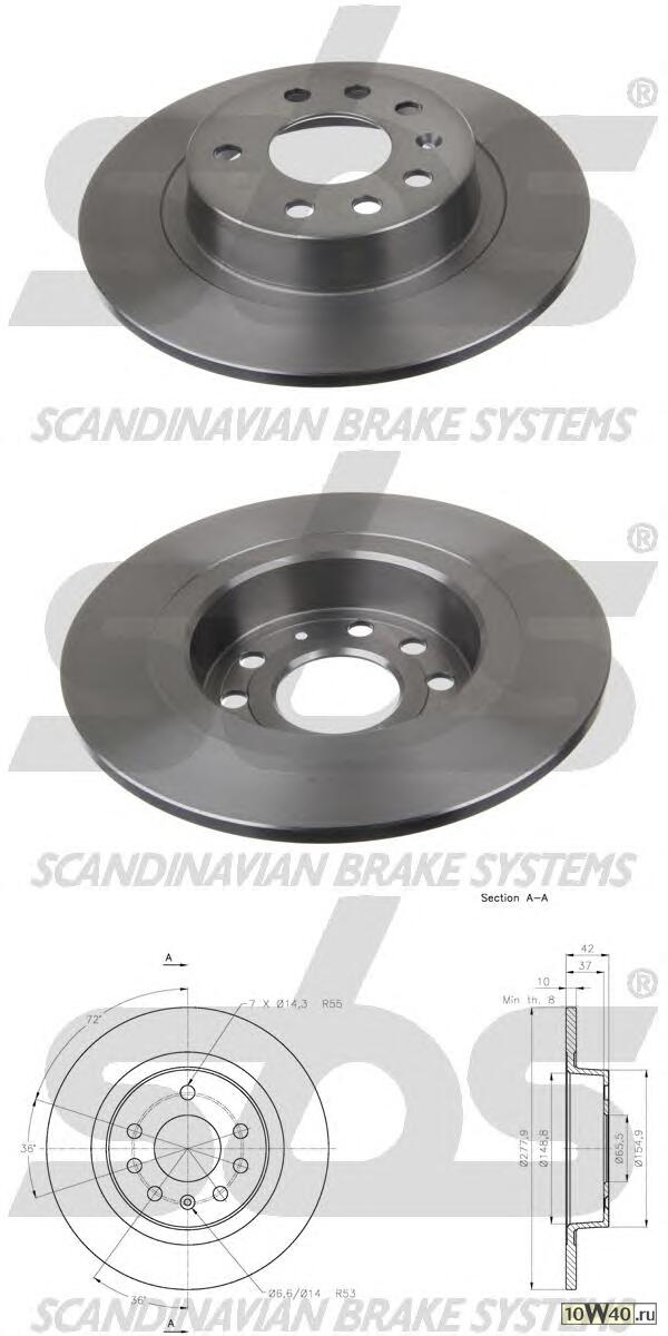 диск тормозной задний  Opel Zafira 1.8-2.2i/1.9CDTi 05>