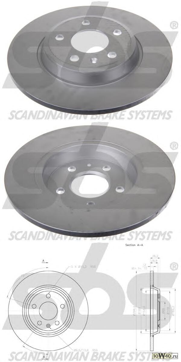 Код оригинала: 8K0615601B, <BR>диск тормозной зад.  Audi A4/A5 all 07>