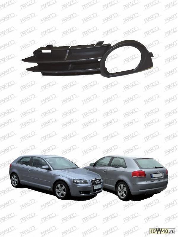 Решетка переднего бампера, левая (для а/м с противот. фарами) / AUDI A3 04~08