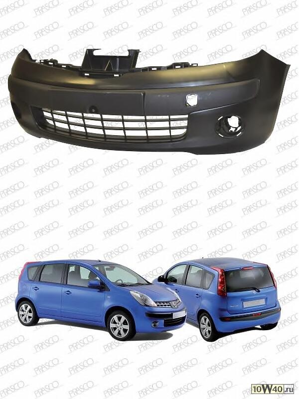 бампер передний черный\ nissan note 05 / 06-12 / 08