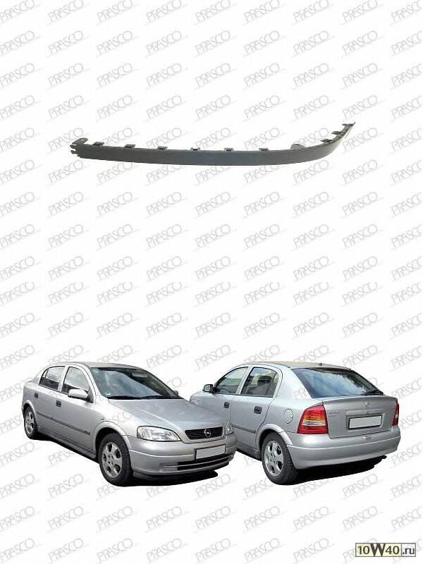 спойлер бампера передний левый\ opel astra g 98-03