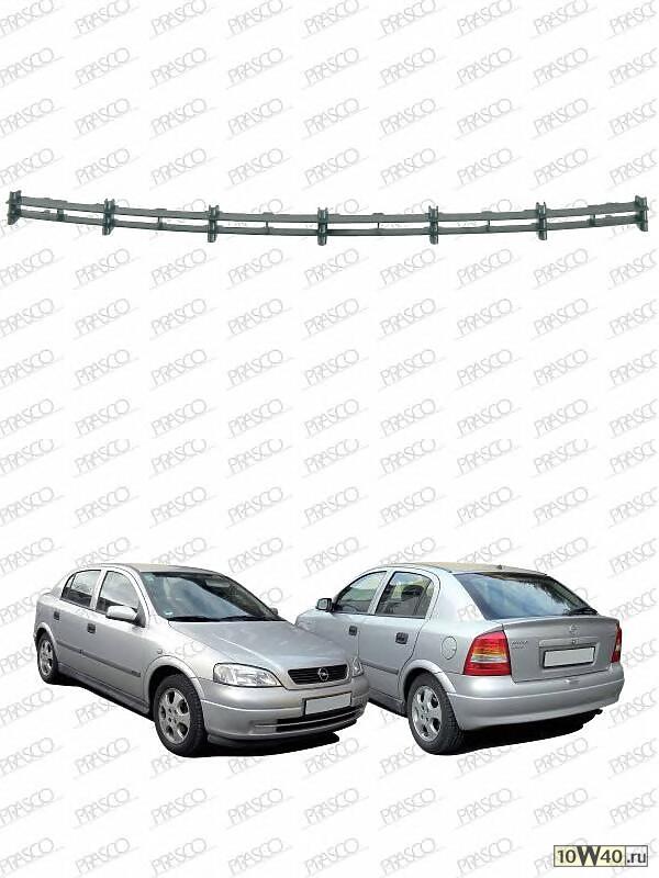 решетка бампера верхн. черн.\ opel astra g 98-03