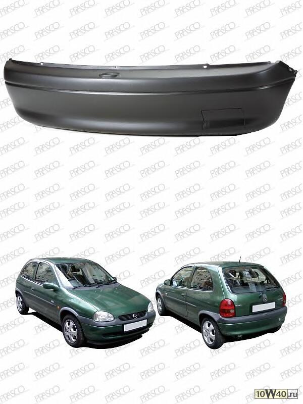 Бампер задний черный / OPEL Corsa B 04/97~