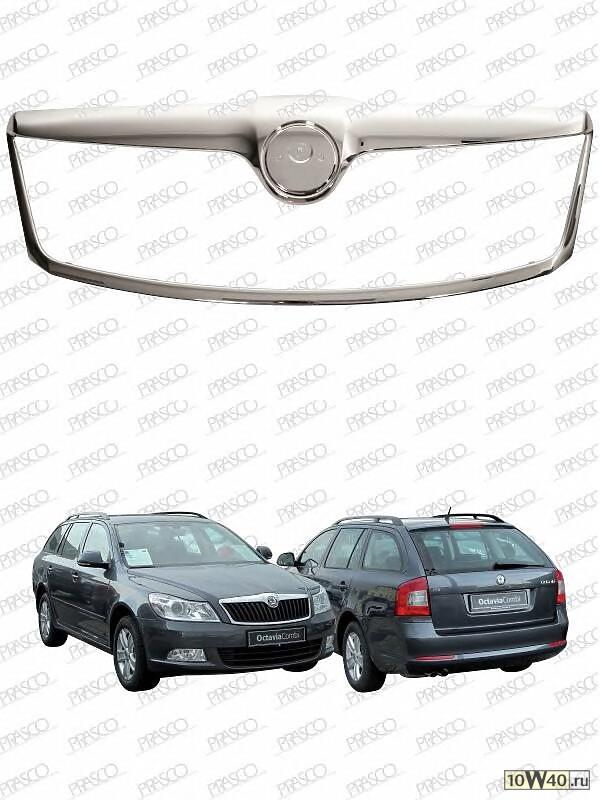 накладка решетки радиатора хромированная\ skoda octavia 1.2-2.0i / 2.0tdi 12-17
