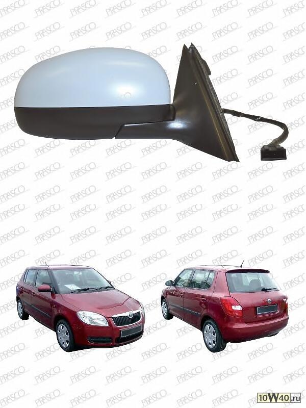 зеркало правое электрическое\ skoda fabia 1.2-1.6i / 1.9tdi 07-14