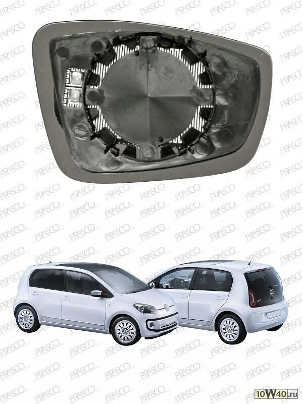 Стекло левого зеркала заднего вида / SKODA Rapid,VW Polo 11~