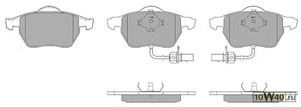 колодки дисковые передние\ audi a6 1.8t / 2.0 / 2.5tdi 97-02, VW passat 1.6-2.5tdi 98>