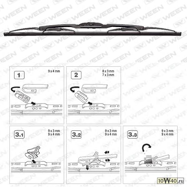щётки стеклоочистителя каркасные 19 / 480mm универсальная адаптер крючок