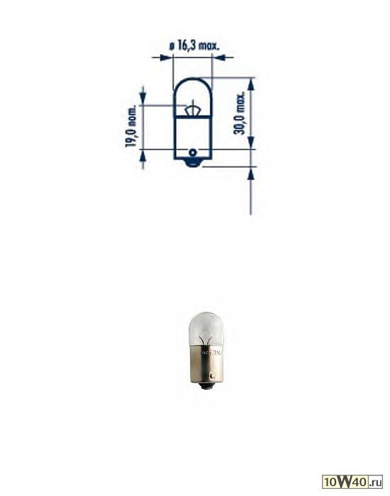 ЛАМПА СИГНАЛЬНАЯ R5W 24V 5W BA15S ( 1 ШТ.)